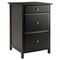 Contemporary Home Living 30.50” Black Modern Style Delta Wood File Cabinet
